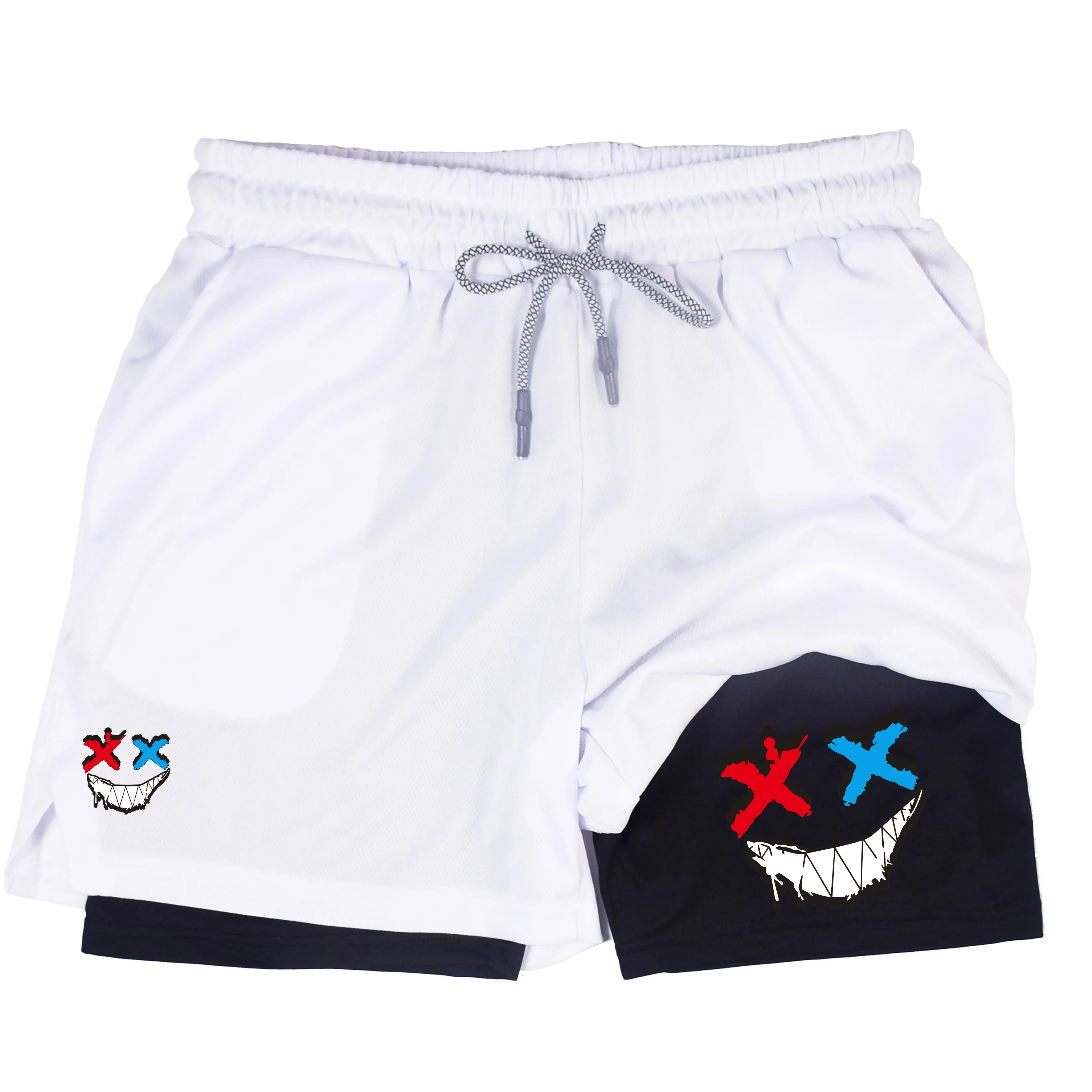 Men Running Shorts 2 In 1 Double-deck Sport Shorts Sportswear Gym Fitness Short Pants Training Jogging Bottom Men's Clothing