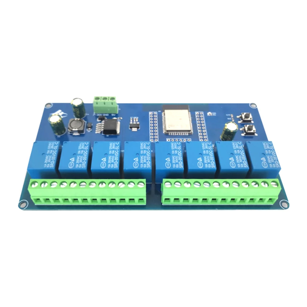 8-Channel WiFi Relay Module with 12V Smart Home Remote Control and Phone App Integration