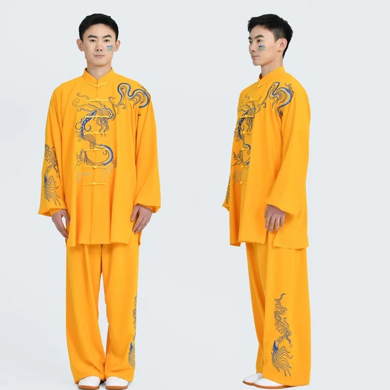 Fashion Tai Chi Uniform Women Men Martial Arts Suit Chinese Traditional Folk Long Sleeve Kung Fu Suit Morning Sportswear FF3730