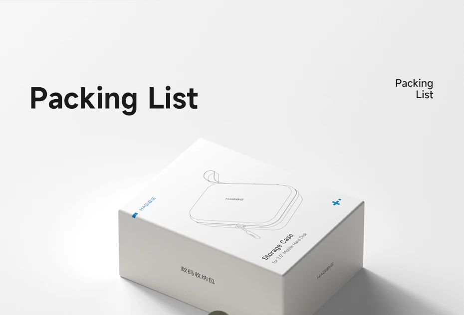 Hagibis Carrying Case for 2.5” External Hard Drive