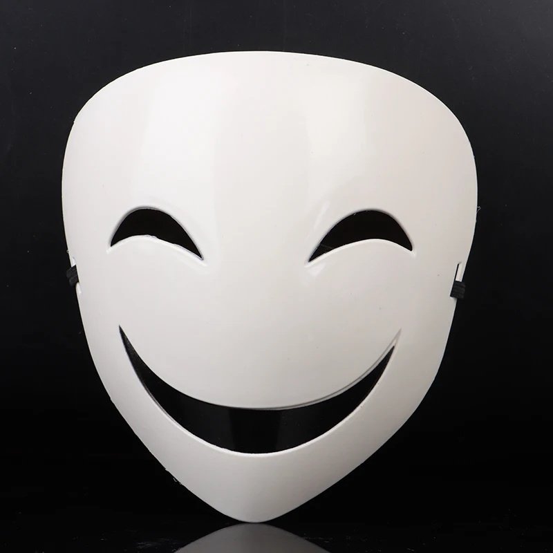 Weiße Unisex-Lächeln-Maske für Erwachsene, japanischer Anime, Black Bullet Hiruko, sichtbarer Helm, Cosplay-Kostüm-Requisiten, Halloween-Geschenkkollektion – Detail 1