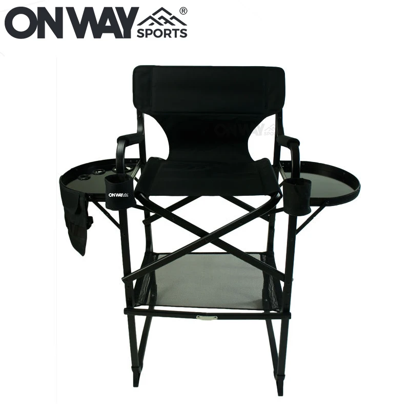 Wholesale Aluminum Folding Portable Upgraded Tall Director Makeup Artist Chair - Image 6