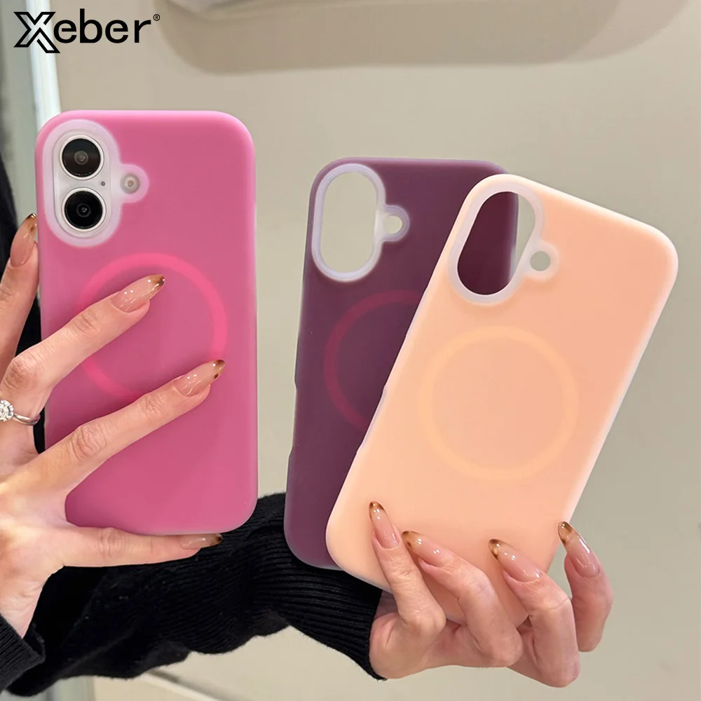 Liquid Silicone Candy Jelly Magnetic Phone Case - Thicken Shockproof Bumper Cover