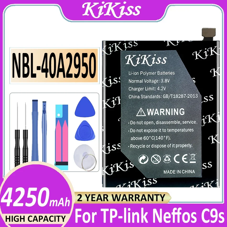 

NBL-40A2950 Battery For TP-link Neffos C9s TP7061C TP7061A/C9 MAX C9MAX TP7062A Mobile Phone NEW 4250mAh Batteria + Free Tools