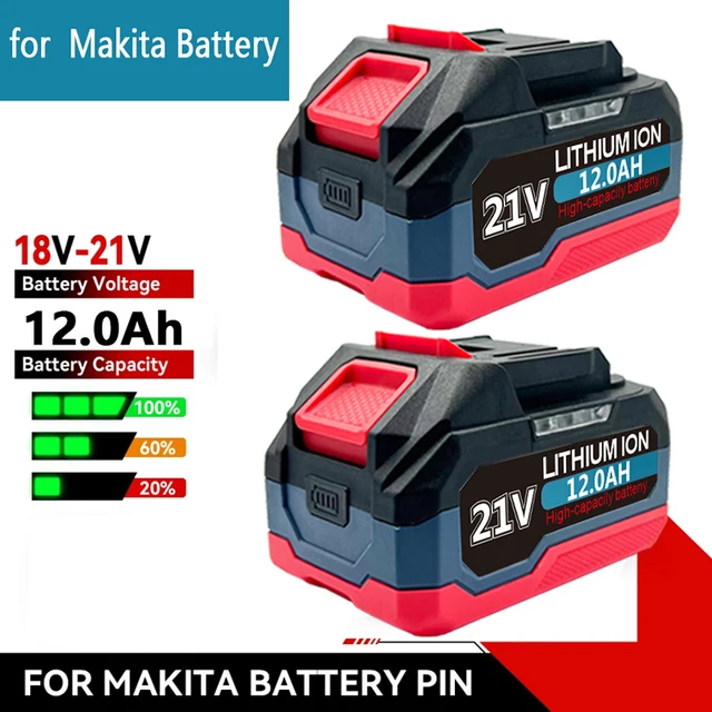 Batterie lithium rechargeable 18V 21V 6.0 9.0 12.0Ah pour outils électriques Makita 18V, clé à chocs sans fil, scie, perceuse, meuleuse, tournevis. 1