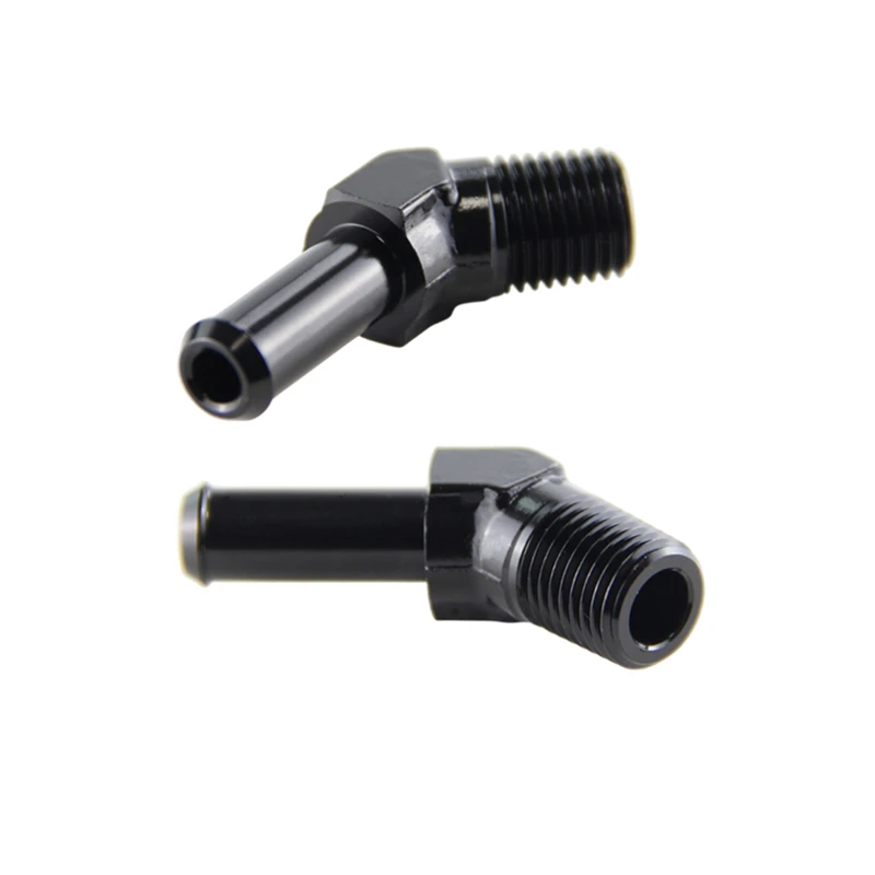 

1/4" NPT Male To AN6 45Degree Hose Barb Aluminum Adapter 2PCS