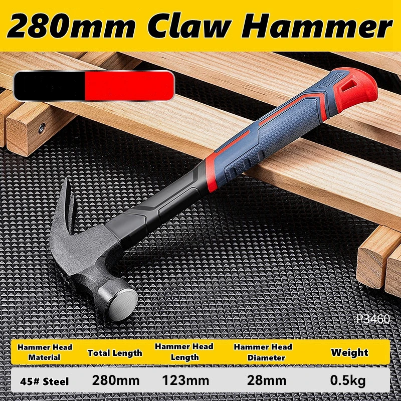Versatile Lightweight Claw Hammer for Carpentry and Emergency Use