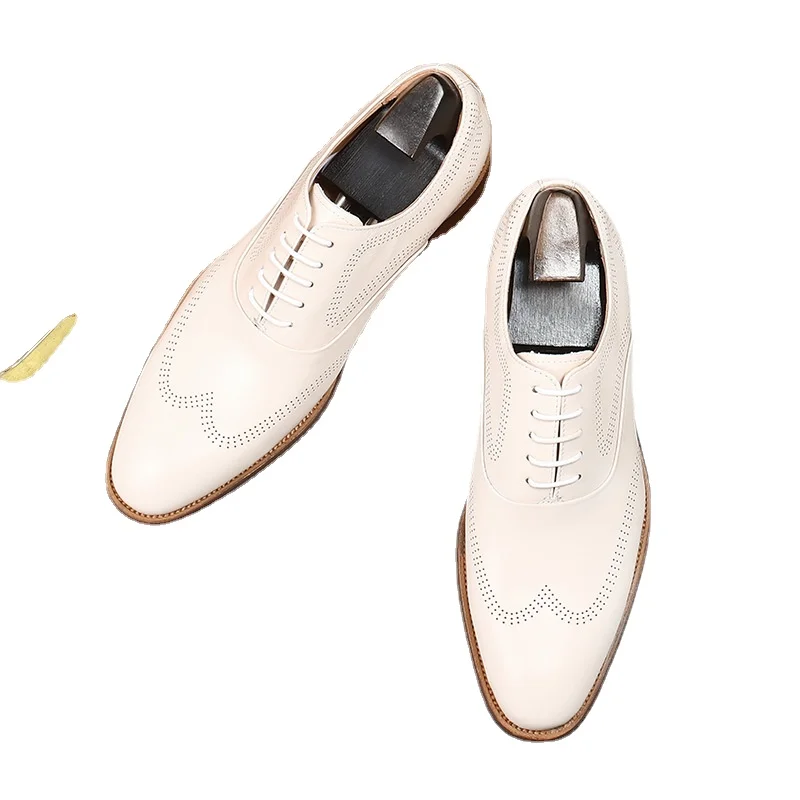 

21008 Wear-resistant Joker Casual Shoes Men's Lace-up Trend Leather Youth Tide Shoes