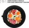 Electric Crepe Maker & Griddle, Precise Temperature Control Skillet for Perfect Brunch Blintzes, Pancakes, Eggs, Bacon 5