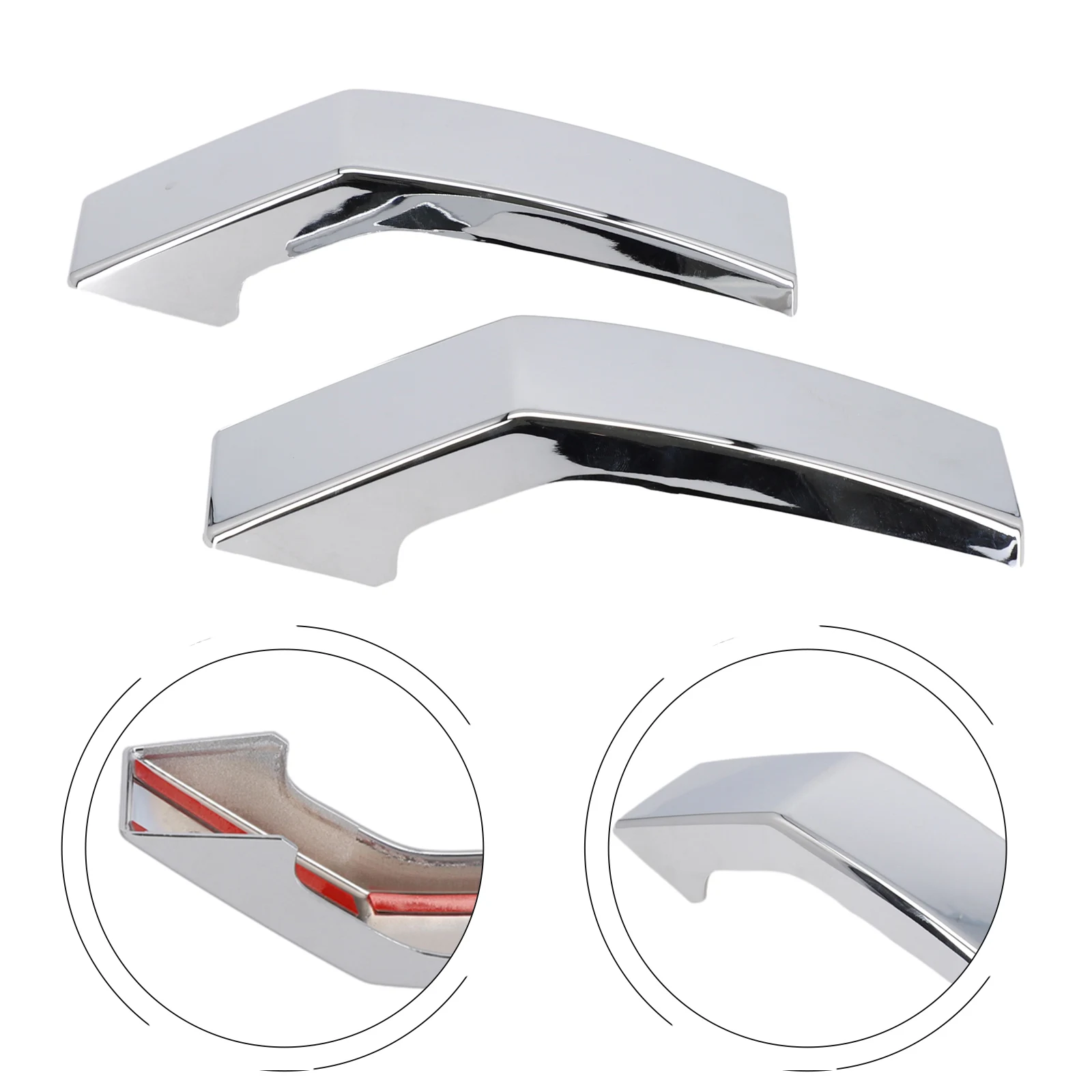 

For Ford Grille Cover Trim Cover Decoration Garden Indoor Headlight Left Replacements Right 2 Pcs ABS Exterior