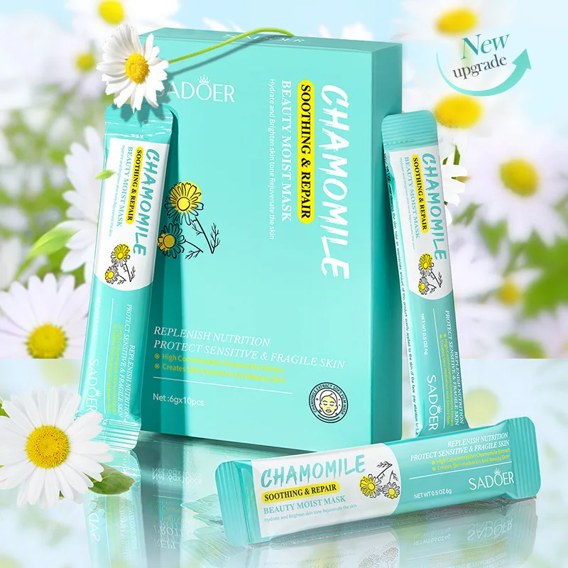 SADOER Chamomile Soothing Mask After-sun Repair, Shrink Pores, Delicate Skin, Hydrating and Rejuvenating Smearing Mask