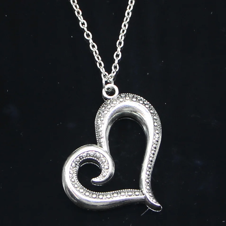 

20pcs New Fashion Necklace 38x36mm hollow heart Pendants Short Long Women Men Colar Gift Jewelry Choker