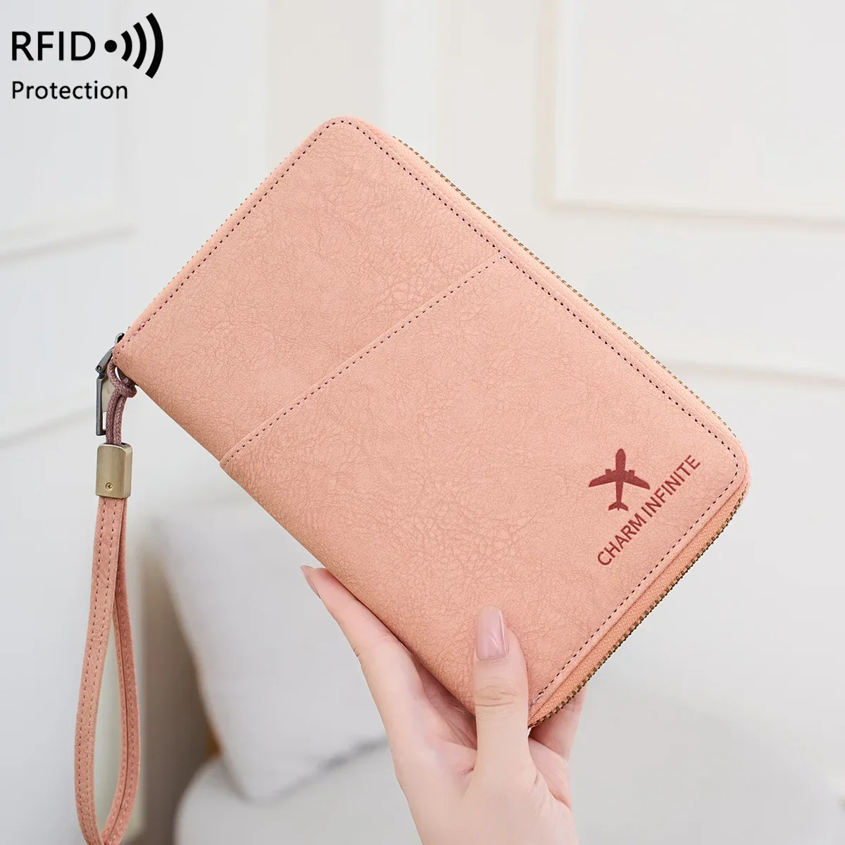 Cross-Border RFID Anti-Theft Travel Passport Wallet Simple Fashion Document Storage Bag Family Passport Holder PU Leather - Image 2
