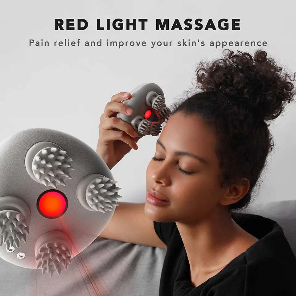Breo Mini Pro Waterproof Electric Wireless Portable Infrared Technology Head Scalp Muscle Massager Hair Care_voghion.com