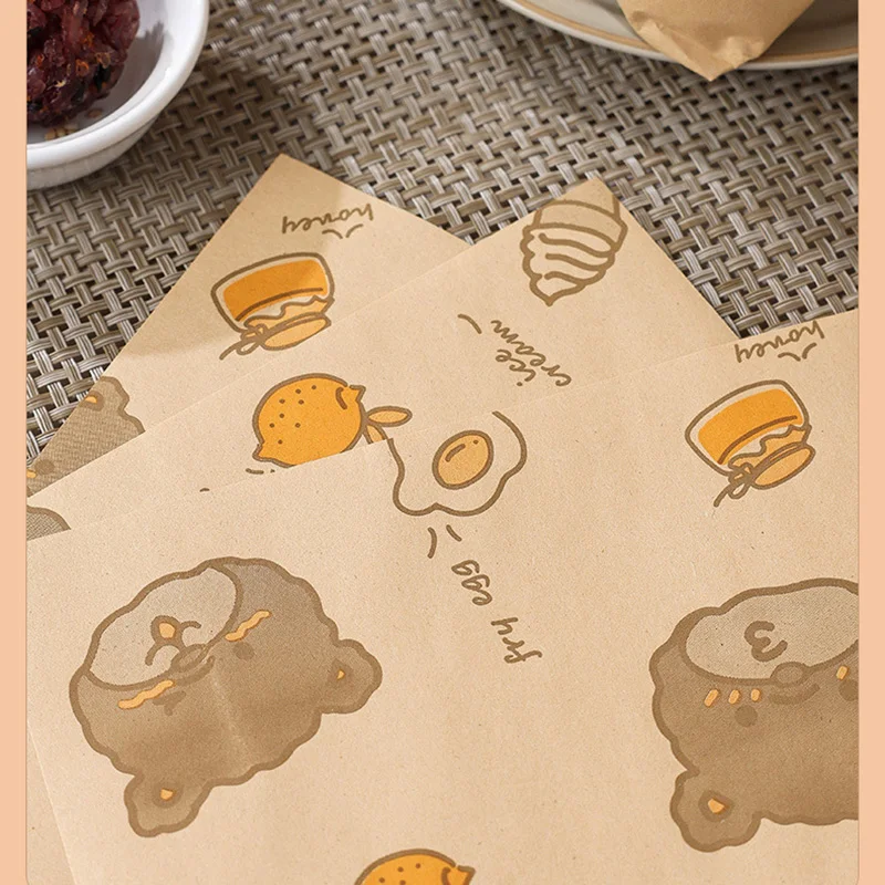 50PCS Oil-Proof Wax Paper Wrapping Sheets 18×18cm / 22×22cm Square Disposable Grease-Re... - SKU OPWP1531 - UGI Packaging