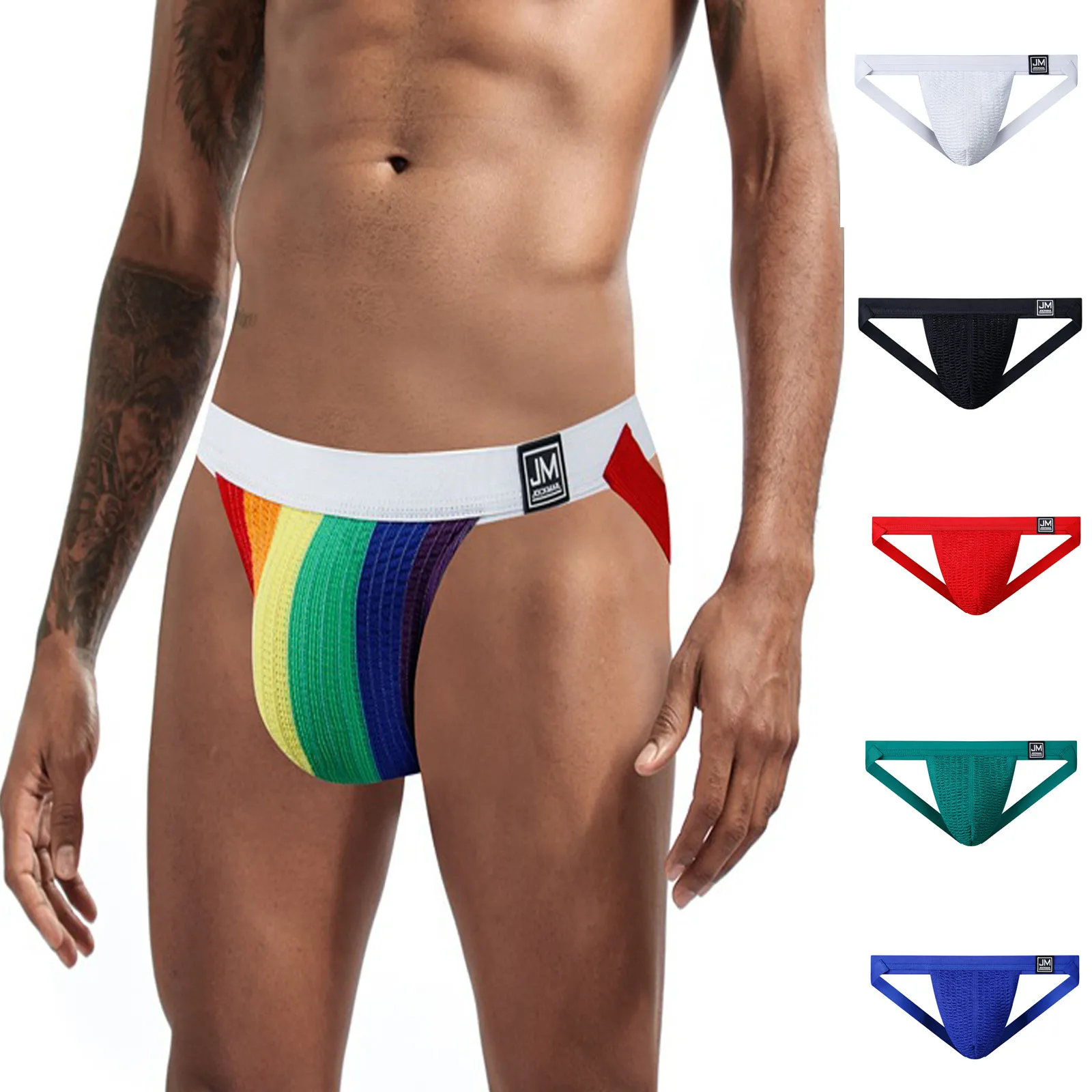 

Джоки JOCKMAIL Мужское нижнее белье, пикантные мужские спортивные шорты, бандаж, мужские шорты, джоки, нижнее белье для геев