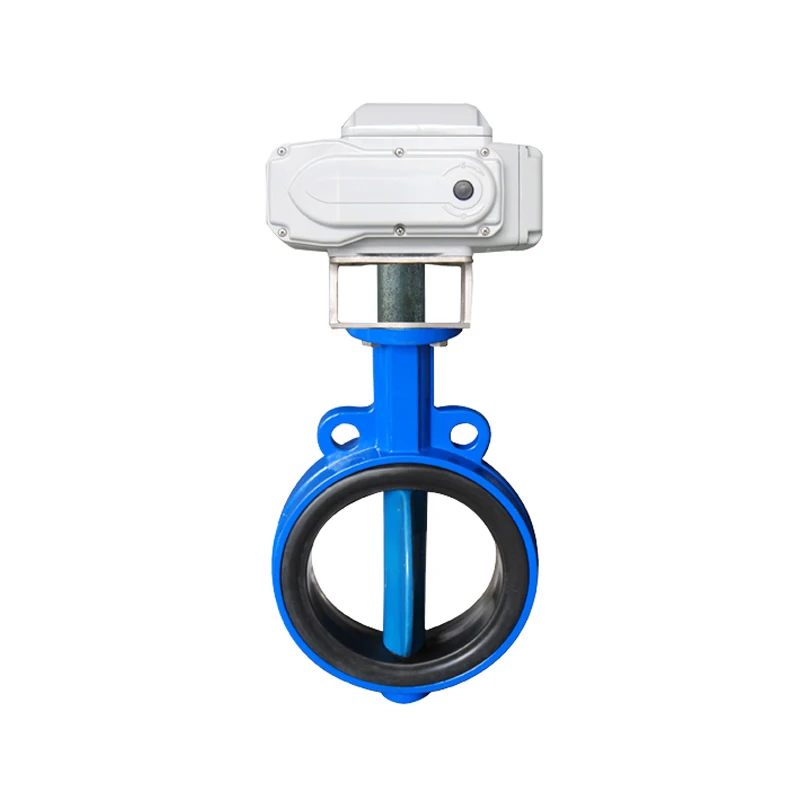 

Cast iron stainless steel DN200 8 inch wafer connection piping electrical butterfly valve