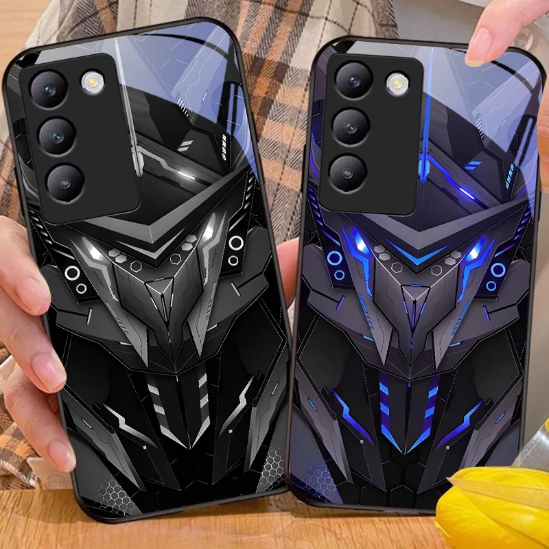 Enhanced Black Tempered Glass Phone Case by Creative Mech