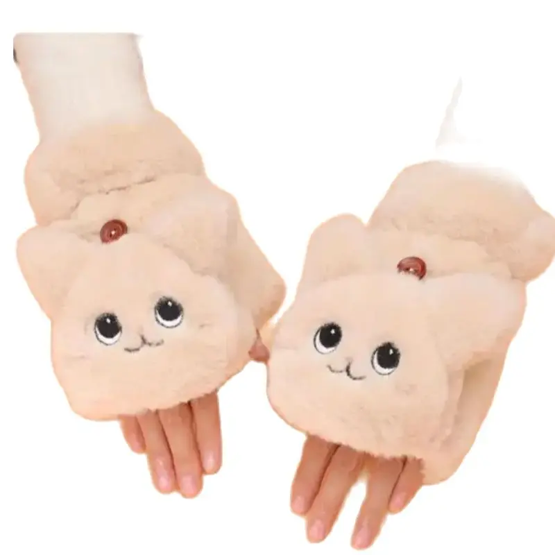 Image for 100pairs/lot wholesale faux Fur Rabbit Mittens Plu 