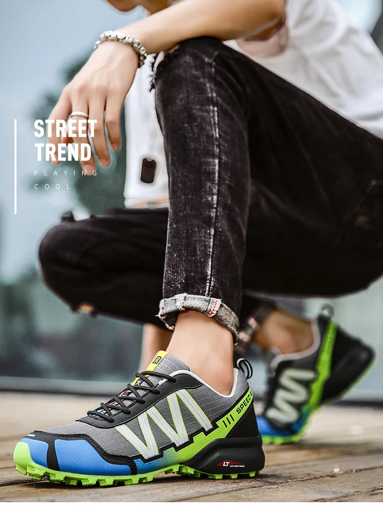 Chaussures de sport d'extérieur en coton doublé, pour homme tendance.