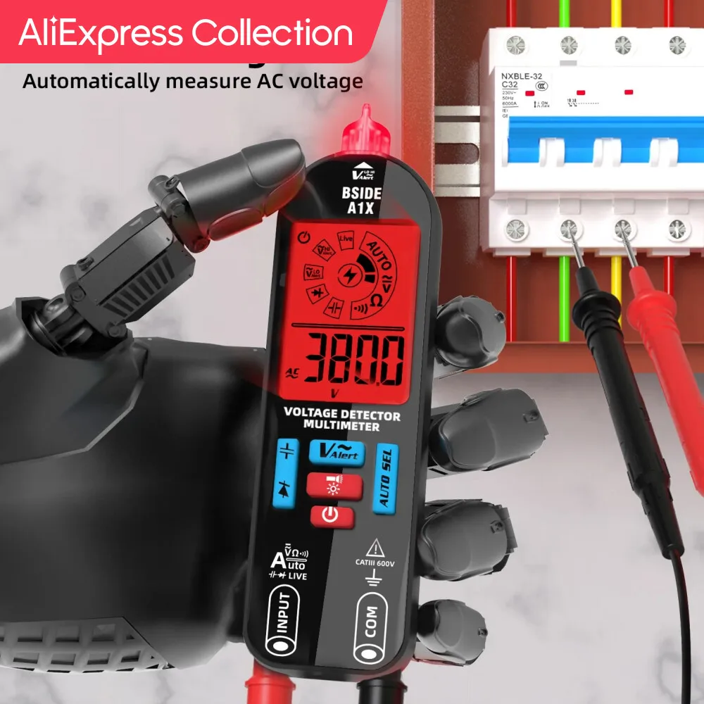Aliexpress Collection Bside Smart Digital Multimeter Tester Elettronico Ricaricabile Ac Dc Contactless Ncv Diodo Automatico