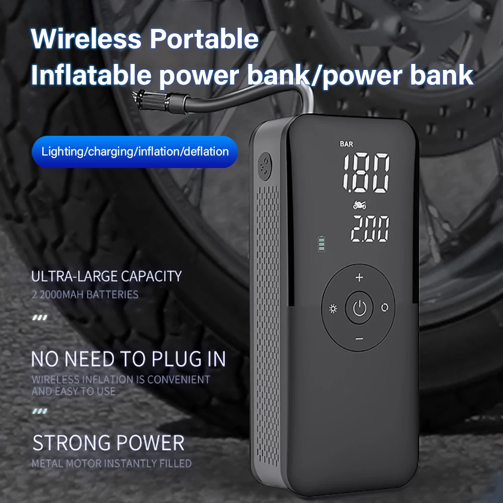 CARSUN Portable Rechargeable Tire Inflator – Digital Air Compressor 2
