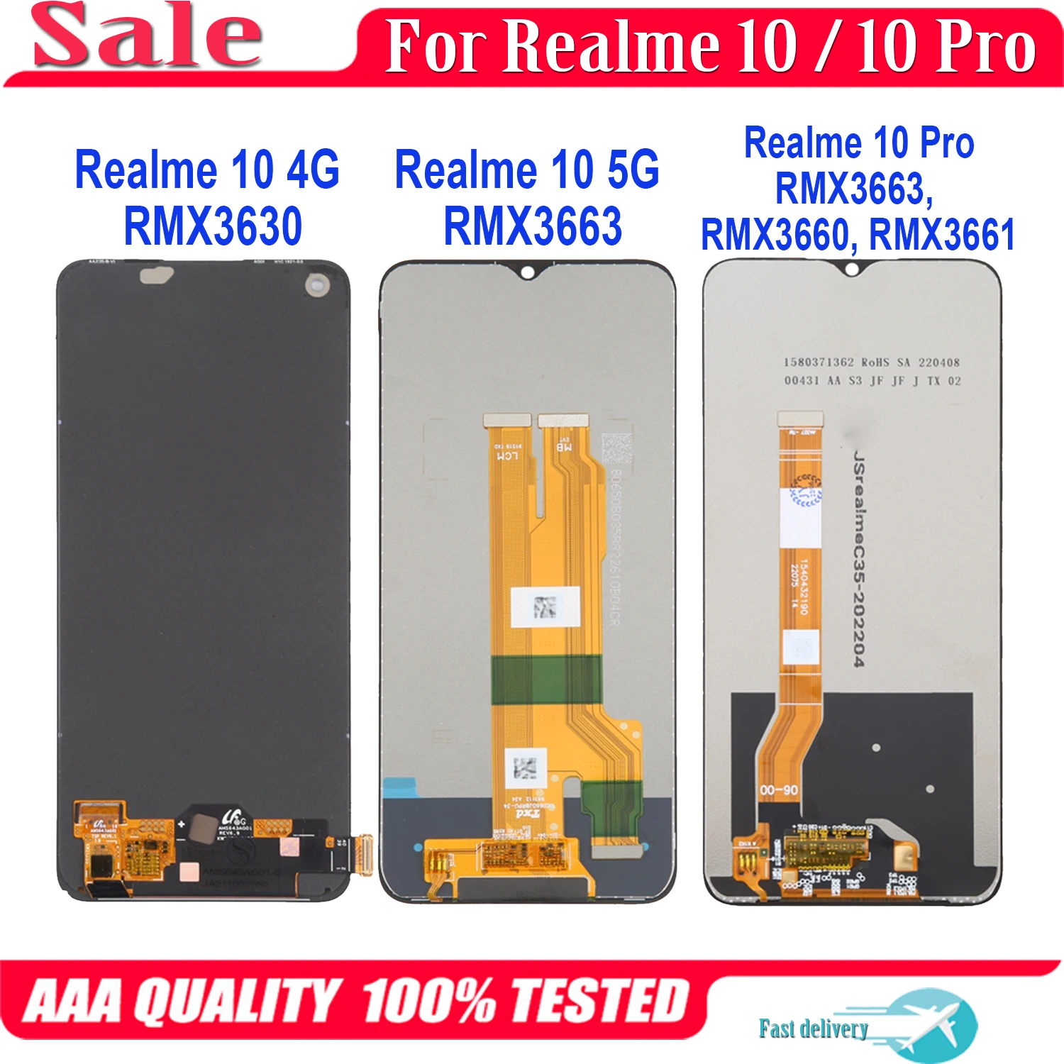 Original-For-OPPO-Realme-10-Pro-5G-RMX3630-RMX3663-RMX3660-RMX3661-LCD ...