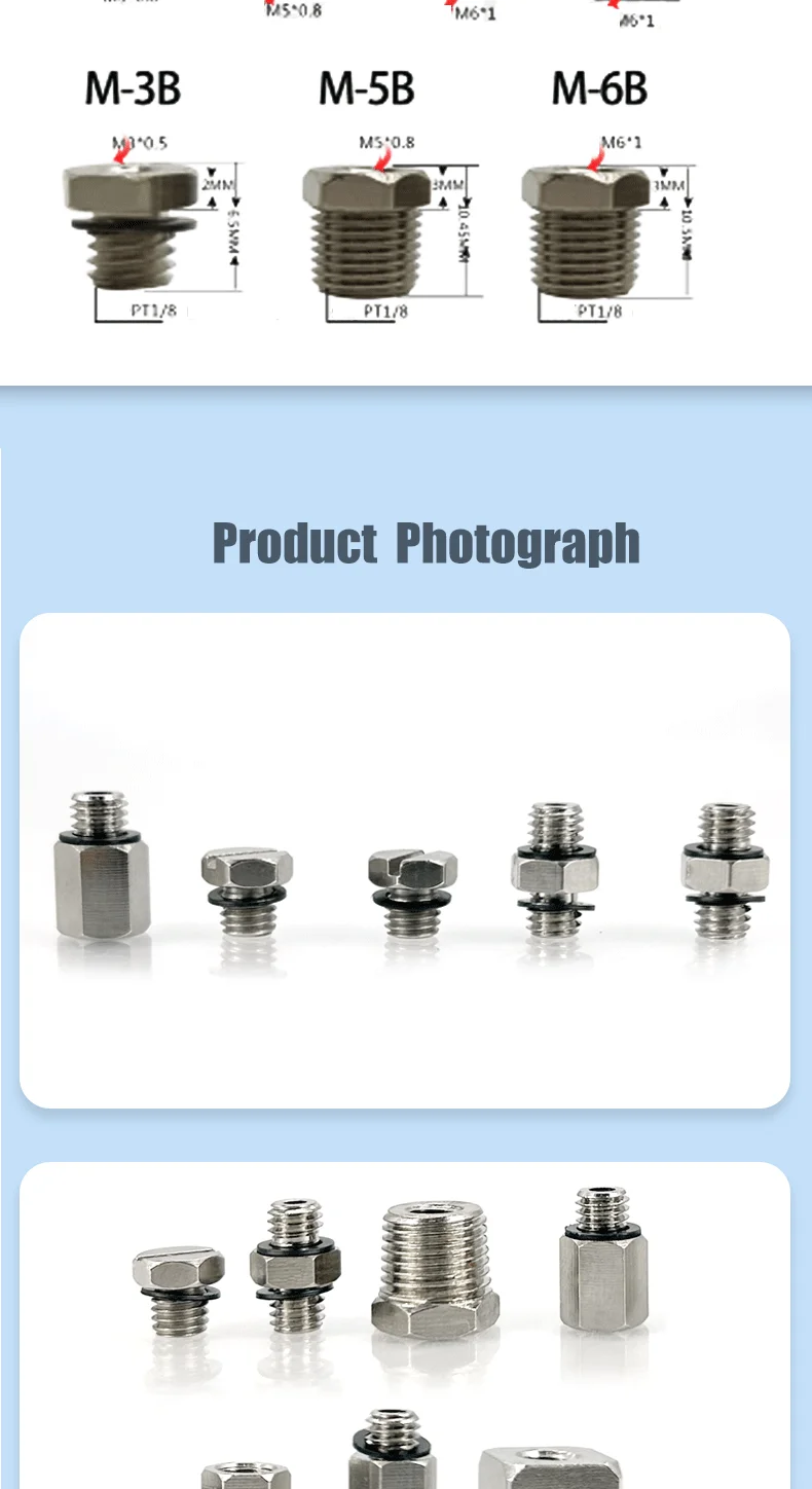 Metall Mini Air Pneumatische Rohrverschraubung Messing Gerade Ellenbogen T-Rohr Innengewinde M3 M5 M6 1/8 OD Stecker Adapter Schnellverbinder – Detail 5