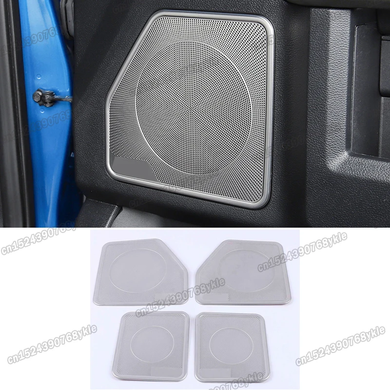

car door sound anti-kick panel audio trims for ford f150 f-150 raptor 2016 2017 2018 2019 2020 2021 auto speaker interior cover