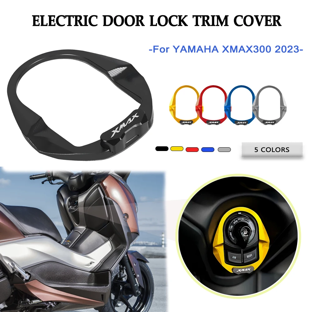 Motocycle Electric Door Lock Decorative Cover For Yamaha X-MAX 300 XMAX X MAX 300 Ignition Key Cap Decorative Kit motorcycle door lock cover