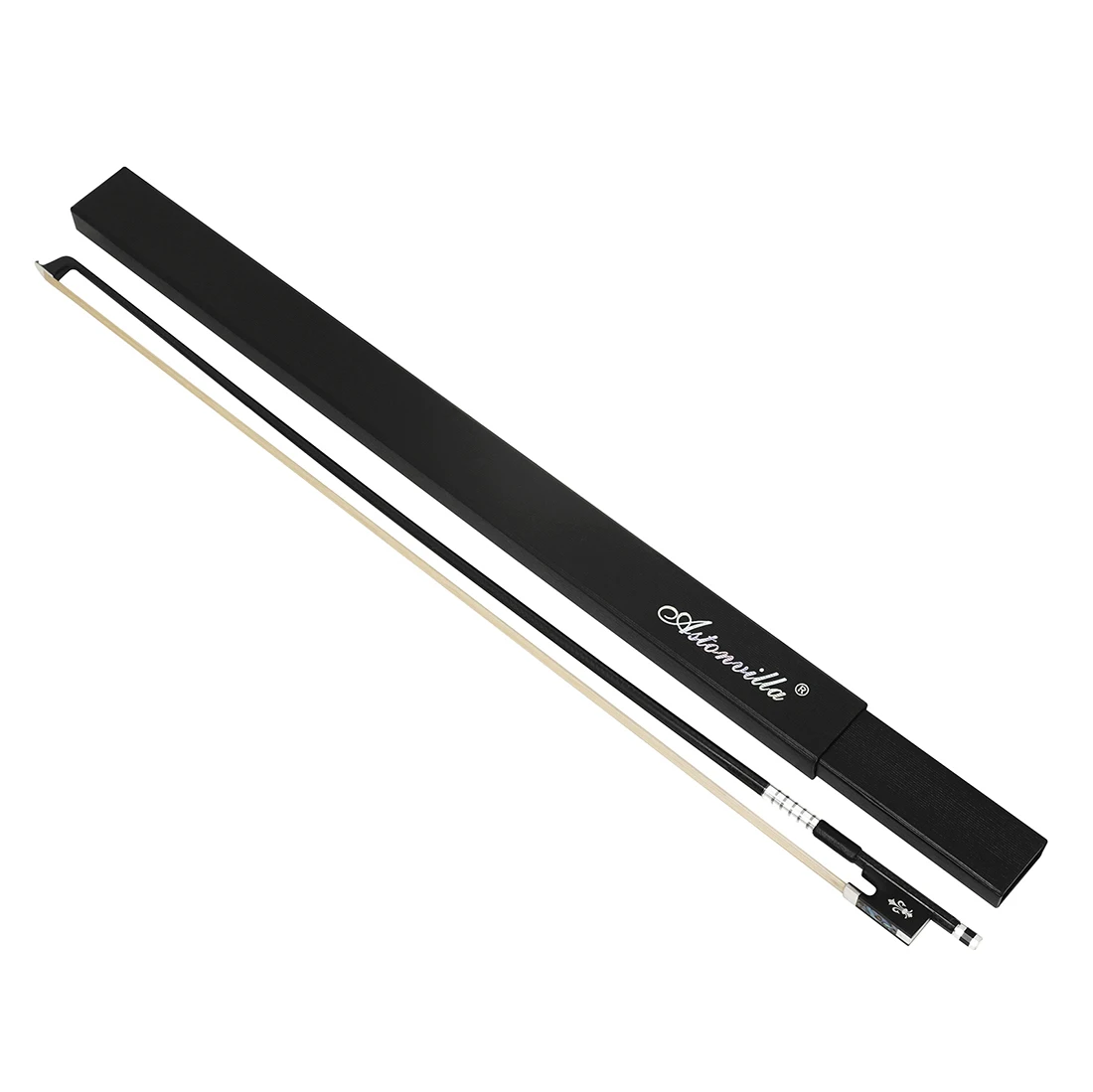 바이올링 '4/4 사이즈 브라질우드 원형 스틱 바이올린 활, 앤티크 바니시, 흑단 블랭크 개구리 실버 부품, 무료 배송하는 FP951A' 11 Astonvilla 바이올린 비올라 첼로 바이올린 활 케이스, 범용 하드 판지 풀아웃 보호 보관함, 바이올린 액세서리