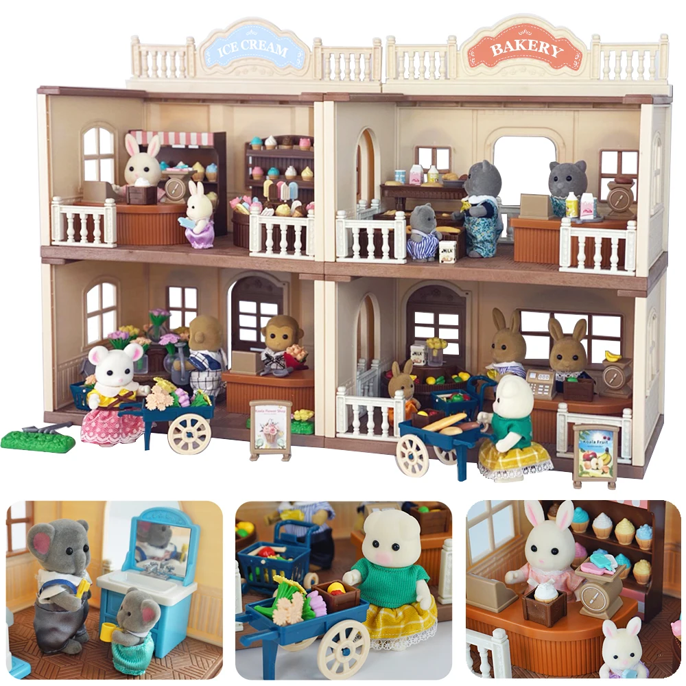 1:12 Scale Dollhouse Miniature Furniture Villa House Bunny Reindeer Kitchen Food Picnic Car Accessories Simulation Set For Gifts 6