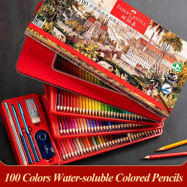 Color Pencil 100 Color Water Soluble  Faber-castell Colored Pencils -  Faber-castell - Aliexpress