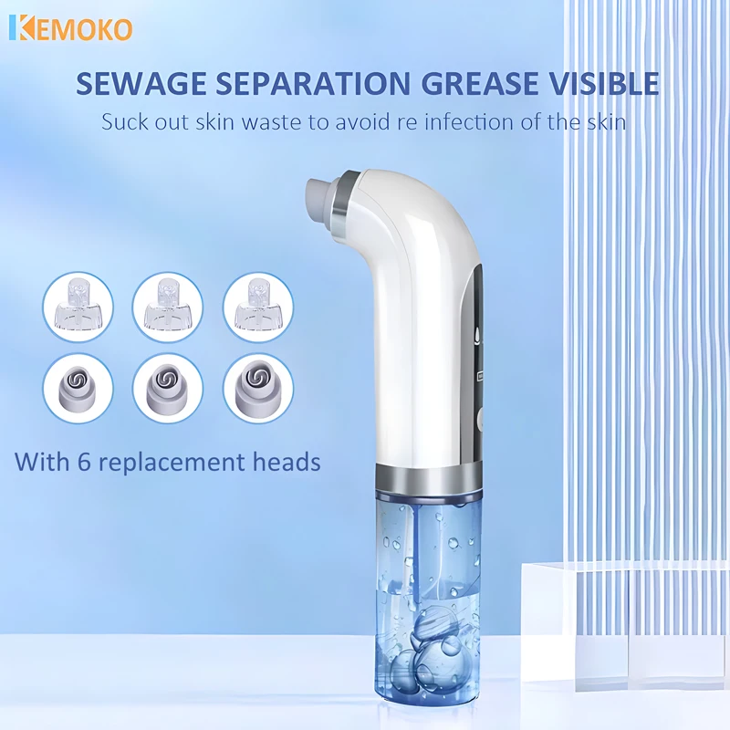 

Electric Small Bubble Blackhead Remover Water Cycle Vacuum Suction Pore Acne Pimple Removal Facial Nose Cleaner USB Charging