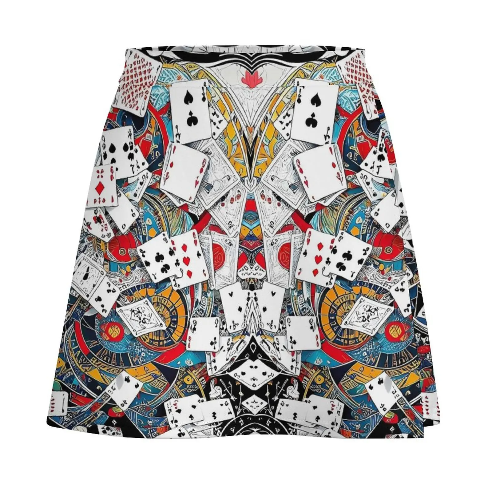 Playing Cards Casino The Gambler Skirt Summer  Y2K Casual A-line Skirts Cute Mini Skirt Ladies Graphic Oversized Skort Clothes 4