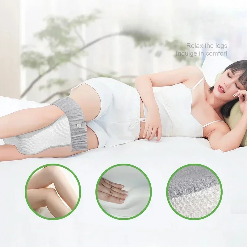Orthopedic Slow Rebound Memory Cotton Clamp Leg Pillow Maternity Foot Pillow Strap Adjustable Side Sleeping Knee Leg Pillow 2