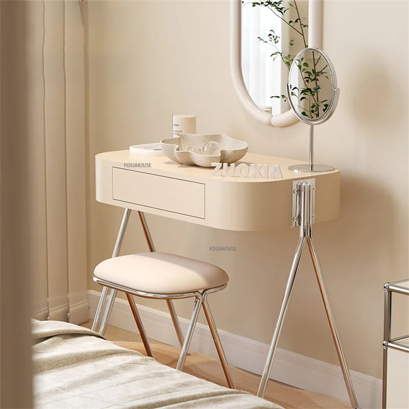 Modern minimalist mini bedroom luxury compact bedside makeup table