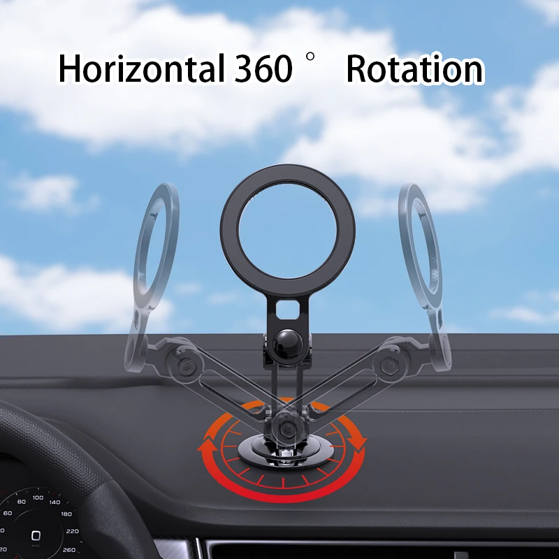 Magsafe 720 Rotate Metal Magnetic Car Phone Holder Foldable Phone Stand Air Vent Magnet Mount GPS Support For All Phone