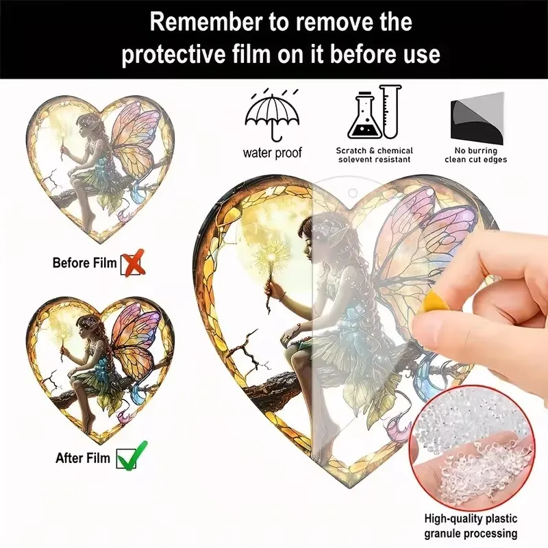 Enchanted Fairy Heart Suncatcher 6 | Enchanted Fairy Heart Suncatcher 6