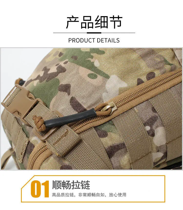 Taktische Weste Rucksack Träger Aufbewahrungstasche mit abnehmbarer Hakenschlaufe Molle Panel Platte Jagd – Detail 13