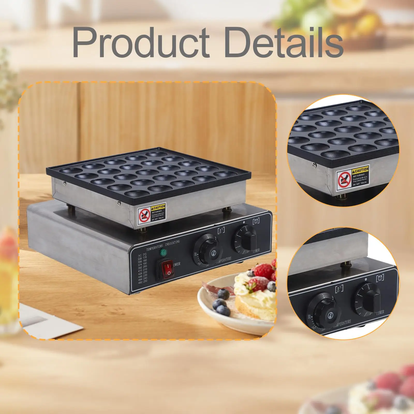 Cupcake Machine Electric Small Waffle Bites Household Non Stick Compact Waffle Maker for Snacks Breakfast Muffins Donut Desserts