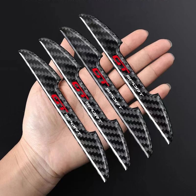Kit 12 Bandes De Protection De Porte Voiture - Design Rouge Et Noir Réfléchissant - Antichoc Et Antidérapant