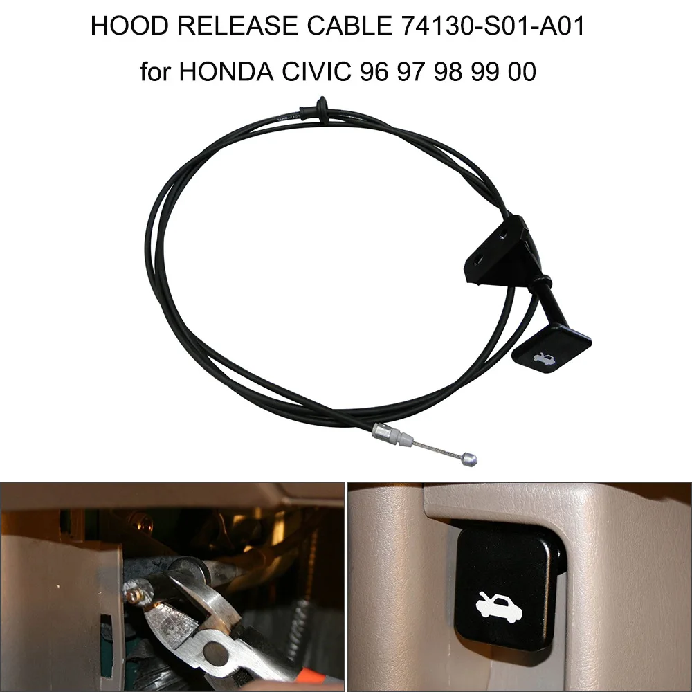 Hood Release Cable 74130-S01-A01 CIVIC 96 97 98 99 00 hood release cable