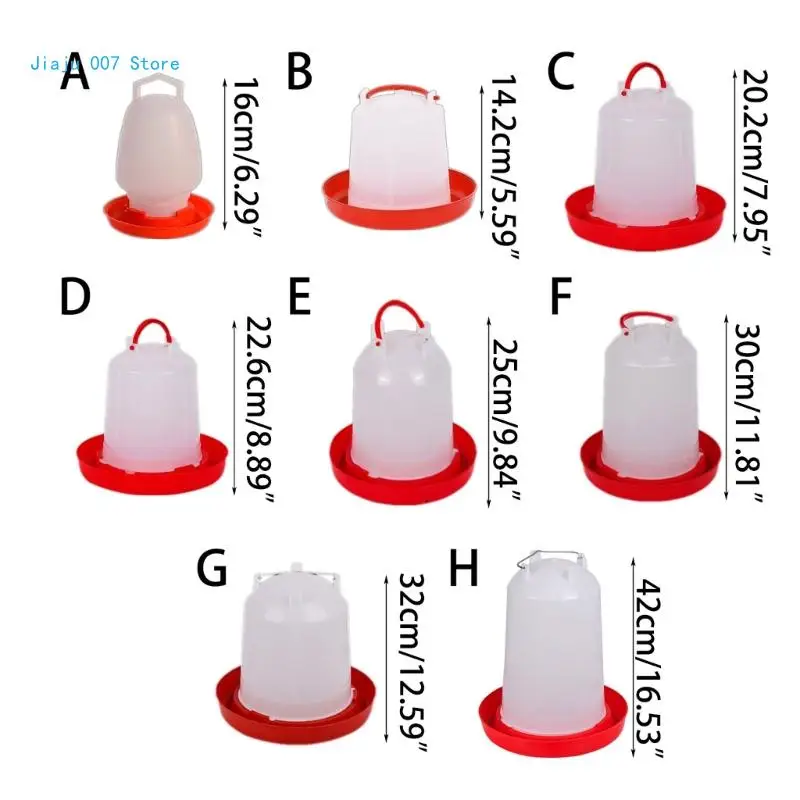 Poultry Water Dispenser Pountry Bird Water Dispenser Durable Shock-Resistant Easy to Clean& Install for Domestic Fowls