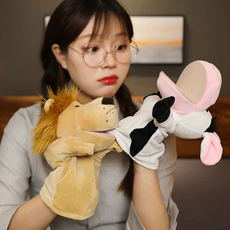 Vivid Monkey Hand Puppet Plush Stuffed Toys Education Story Telling Kids Dolls 
