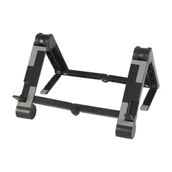 Foldable Laptop and Tablet Riser Stand with Keyboard Holder (Black)