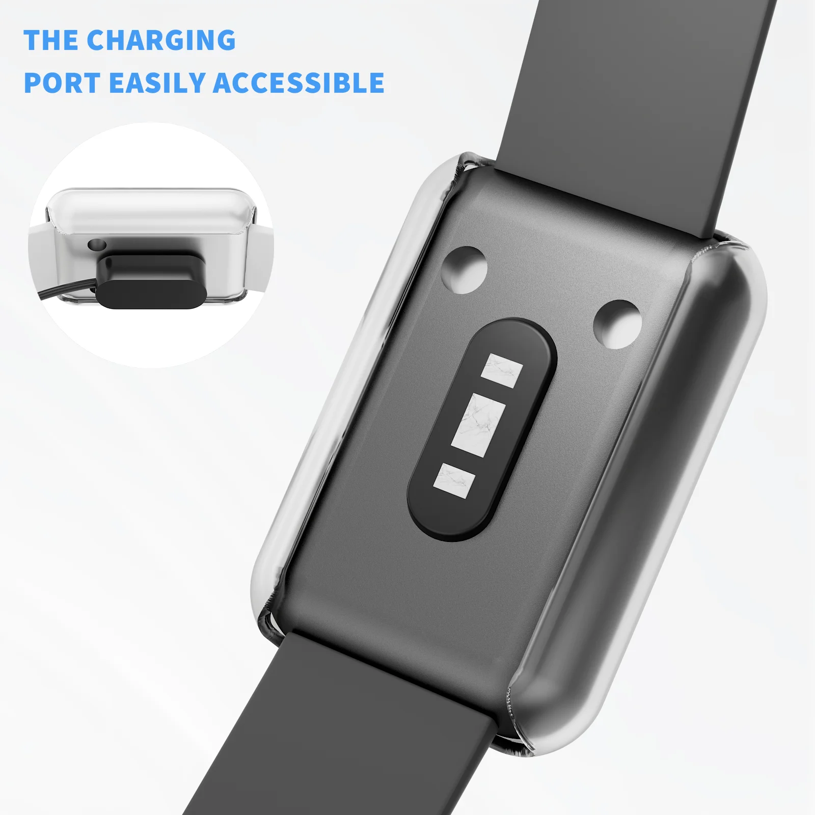 Screen Protector Case for Samsung Galaxy Fit 3 Watch Soft TPU Plated Bumper All-Around Watch Protective Shell