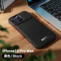 Elegant Magnetic PU Leather Aromatherapy Phone Case with Wireless Charging and Borderless Design for iPhone 13 Mini (Black)