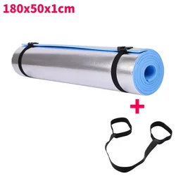 Thick Anti - Skid Comfort Foam Yoga and Fitness Mat (Blue 10mm with Strap)