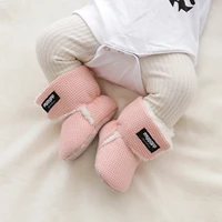 Newborn Infant Baby Girls Boys Warm Fleece Winter Booties First Walkers Slippers Shoes 4